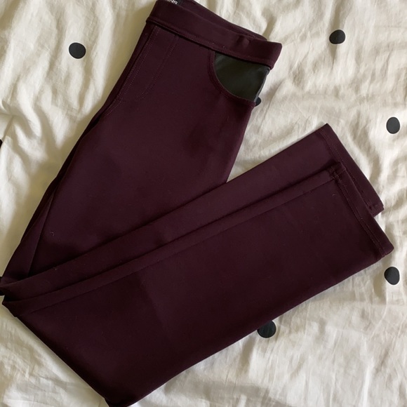 DKNY Slim Stretch Pull On Dark Maroon Leggings Like Jeans NWOT - Picture 8 of 13